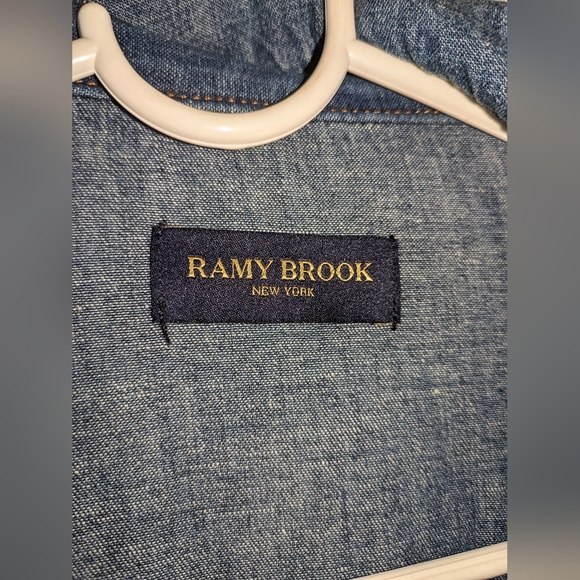 10. NWT RAMY BROOK ZANIYAH DENIM BELTED MINI DRESS - Picture 7 of 10